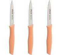 Sjzg-, Set 3 Couteau D'office, Couteaux, Couteau À Éplucher, Couteaux Éplucher Les Pommes De Terre, Acier Inoxidable Nitrum, Lame 100 Mm, Emballage Écologique, Couleur Corail 704800