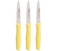 Sjzg- Set 3 Couteau D'office Couteaux Couteau À Éplucher Couteaux Éplucher Les Pommes De Terre Acier Inoxidable Nitrum Lame 100 Mm Emballage Écologique Couleur Jaune