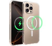 Sjzg-Sheerforce Coque De Protection Pour Iphone 16 Pro Max (Compatible Magsafe, Design Fin, Protection Antimicrobienne, Antirayure, Magnétique Et Anti-Impacts, Transparent)