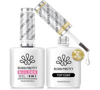 Sjzg-Top Coat Gel U V Et Builder Nail Gel - 8 En 1 Clear Quick Builder Gel Pour Ongles - Gel De Construction Pour Ongles En Gel - Base Top Coat - Gel D'extension - Gel De Renforcement - Colle À
