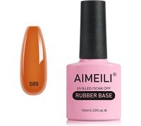 Sjzg-Vernis Semi Permanent Gel Rubber Base Coat, Feuilles D'erable Automne Brun Gel Polish Uv Led Renforcement Et Réparation De Manucure, Colle De Décorations - 10ml (589)