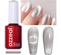 Sjzg-Vernis Semi Permanent Magnétique, 15ml Argenté Cristal Cat Eye Gel Nail Polish Pailleté Printemps Été Vernis Gel Uv Diamond Shimmer Sparkle Vernis À Ongles Gels Soak Off Uv Led