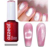 Sjzg-Vernis Semi Permanent Magnétique, Rose Cristal Cat Eye Gel Nail Polish Pailleté Printemps Été Vernis Gel Uv Diamond Shimmer Sparkle Vernis À Ongles Gels Soak Off Uv Led 15ml