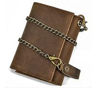 SJZZJSBX 1 Portefeuille rétro pour Homme, Portefeuille décontracté à Trois Volets, Portefeuille Court antivol, Sac Compact (A, 11 x 8 x 1,5 cm)