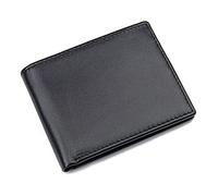 SJZZJSBX Portefeuille décontracté Fait Main Portefeuille Court Portefeuille antivol Portefeuille à Brosse Portefeuille d'affaires Horizontal Hommes (A, 9 * 11 * 2 cm)