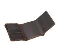SJZZJSBX Portefeuille décontracté Fait Main pour Homme Portefeuille à Trois Volets Portefeuille rétro Portefeuille d'affaires Court Portefeuille (B, 24,5 * 10 cm)