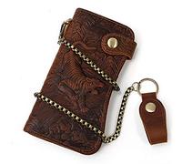 SJZZJSBX Portefeuille Long antivol pour Homme, Pochette de Grande capacité, Portefeuille Multi-Cartes, Sac pour téléphone Portable (C, 19 x 2,5 x 10 cm)
