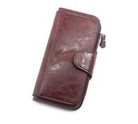 SJZZJSBX Portefeuille pour Femme en Cuir Portefeuilles à Trois Volets Porte-Monnaie pour Femme Porte-Monnaie pour Femme (B, 19 * 10 * 2 cm)