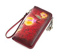 SJZZJSBX Portefeuille pour Femme Portefeuille Long décontracté Portefeuille pour Femme Pochette pour Femme Portefeuille Sac à Fermeture éclair en Relief (B, 19 * 2 * 10 m)
