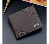 SJZZJSBX Portefeuille pour Homme avec Fentes Multi-Cartes, Portefeuille Court, Mince, Souple, à Trois Volets, Porte-Monnaie Horizontal (C, Taille Unique)