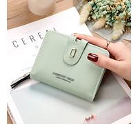 SJZZJSBX Portefeuilles Courts Pliables en Cuir PU pour Femmes, Mini Porte-Monnaie Court, Porte-Cartes Multifonction pour Dames, Pochette (A)