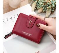 SJZZJSBX Portefeuilles Courts Pliables en Cuir PU pour Femmes, Mini Porte-Monnaie Court, Porte-Cartes Multifonction pour Dames, Pochette (A)