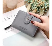 SJZZJSBX Portefeuilles Courts Pliables en Cuir PU pour Femmes, Mini Porte-Monnaie Court, Porte-Cartes Multifonction pour Dames, Pochette (A)