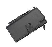 SJZZJSBX Portefeuilles pour Hommes Portefeuille Long pour Hommes Pochette pour Hommes Portefeuille à Fermeture éclair en Cuir PU Portefeuille d'affaires pour Hommes Porte-Monnaie (A, Taille Unique)