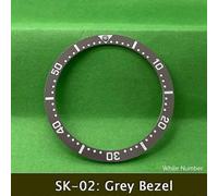 (SK-02) Insert de lunette plate en céramique Seiko 38 x 31,5 mm, lunette de haute qualité pour la série