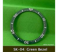 (SK-04) Insert de lunette plate en céramique Seiko 38 x 31,5 mm, lunette de haute qualité pour la série