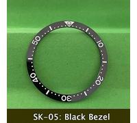 (SK-05) Insert de lunette plate en céramique Seiko 38 x 31,5 mm, lunette de haute qualité pour la série