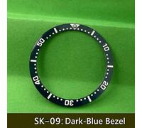 (SK-09) Insert de lunette plate en céramique Seiko 38 x 31,5 mm, lunette de haute qualité pour la série