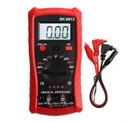 SK-6013 Compteur de capacité numérique avec rétroéclairage LCD 2000 points, multimètre alimenté par batterie 9 V pour test de condensateur jusqu'à 20 mF, ABS HOU(rouge)
