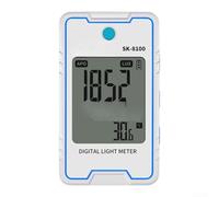 SK-8100 Mini compteur de lumière numérique avec test de scintillement - Lux mètre portable et compteur d'éclairement pour la photographie de plantes à LED - Capteur d'humidité de température 0,1
