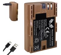 SK Batterie compatible avec Canon LP-E6NH < 2250 mAh > LP-E6P LP-E6N LP-E6 < avec prise de charge USB de type C > Canon EOS R R5 II R6 II R7-6D 7D 80D 90D - XC15