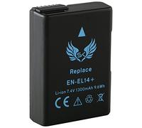 SK Batterie de rechange pour Nikon EN-EL14 | 1300 mAh | EN-EL14A pour Nikon D3100 D3300 D3400 D3500 D5100 D5200 D5300 D5500 D5600 DF // CoolPix P7000 P7000 P7000 Numéro d'article : 7700. P7800