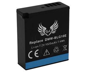 SK Batterie de rechange pour Panasonic DMW-BLG10 / DMW-BLG10E | 1025 mAh | pour Panasonic Lumix DMC-GF6 GX7 GX80 DMW BLG10 BLG10E BLE9 DMW-BLE9E CS-BLG10MC