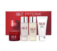SK-II nouveau coffret 4 pièces (Nettoyant 20 g + Lotion 30 ml + Essence 30 ml + Crème rouge hydratante 15 ml)