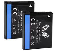 SK Lot de 2 batteries de rechange pour Canon NB-11L / NB-11LH | 600 mAh | pour IXUS 133 170 175 180 185 190 275 HS 285 HS // PowerShot SX420 is SX430 is SX432 is A4050