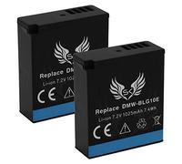 SK Lot de 2 batteries de rechange pour Panasonic DMW-BLG10 / DMW-BLG10E | 1025 mAh | Pour Panasonic Lumix DMC-GF6 GX7 GX80 DMW BLG10 BLG10E BLE9 DMW-BLE9E CS-BLG10MC