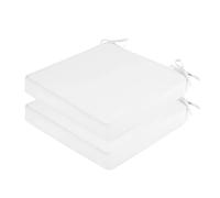 SK Studio 2 Pièces Coussins de Chaise imperméables intérieur extérieur sièges Coussins de Chaise de Jardin pour intérieur et extérieur Blanc, 40x40x5cm