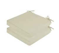 SK Studio 2 Pièces Coussins de Chaise imperméables intérieur extérieur sièges Coussins de Chaise de Jardin pour intérieur et extérieur Beige, 40x40x5cm