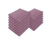 SK Studio Lot de 12 carrés de Panneau Mural Acoustique pyramidale Home Studio Traitement insonorisé Accessoires en Mousse 30x30x5cm, Violet