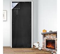 SK Studio Rideau de Porte Isolant Thermique Anti Froid Chaleur Rideaux Occultant Imperméable Coupe-Vent Séparation de Pièce pour Couloirs, Portes, Patio Le Noir,