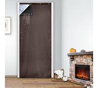 SK Studio Rideau de Porte Isolant Thermique Anti Froid Chaleur Rideaux Occultant Imperméable Coupe-Vent Séparation de Pièce pour Couloirs, Portes, Patio Marron,