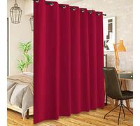 SK Studio Rideau Occultant Thermiques Isolant Anti Chaleur Tenture Opaque à Oeillets, Anti Froid Rideaux Décoratifs pour Salon Chambre Rideau Séparation de Pièce, 1 pièce, Rouge, 254x244cm