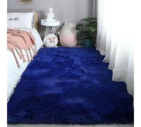 SK Studio Tapis Chambre Tapis Modernes de Salon Soft Tapis à Poils Longs Moelleux Tapis Extra Doux Antidérapant Intérieur Moelleux épais pour Salon Bleu Marine, 200x300cm