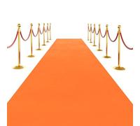 SK Studio Tapis de Passage Tapis de Piste d'Épaisseur avec 1 Bande de Tapis pour Mariage Noël Thanksgiving Accessoires de Plein Air, Tapis de Couloir Fête Mariage, Orange, 1 x 10 m
