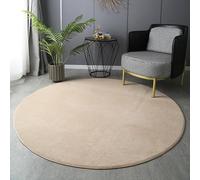SK Studio Tapis Rond Salon Tapis Moelleux Antidérapant Tapis Doux Chambre pour Couloir Chambre d'enfant Moderne Décor À La Maison Chameau, 100cm