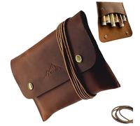 SK Wild Ones® Outdoor Spice Bag - Genuine Leather with 6 Spice Jars Camping - Bushcraft Spice Camping Set - Travel Spice Set - Spice Container Camping - Outdoor Vanlife Accessories Spices Set Camping