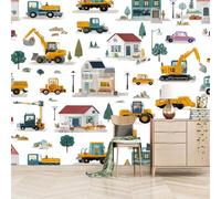 SK-YBB Murale Panoramique Camion Intissé Wallpaper 350 * 256 cm Geant Mural Art Voiture Jouet Pour Salon Chambre Décoration Murale