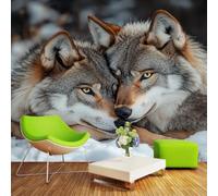 SK-YBB Murale Panoramique Loup Intissé Wallpaper 350 * 256 cm Geant Mural Art Animal Pour Salon Chambre Décoration Murale