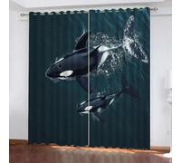 SK-YBB Orques Rideau Occultant Isolant Thermique 140x160cm Animal Enfant GarçOn Fille Rideau Chambre Adulte eux Chambre d'enfant Pack de 2 PièCes