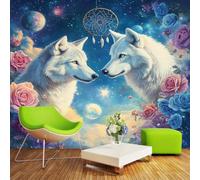 SK-YBB Papier Peint Photo Mural 150 * 100 cm Loup Poster Tapisserie Mural Personnalisé 3D Animal Pour Salon Chambre Décoration