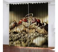 SK-YBB Rideaux Salon Fourmi Rideau Occultant 140x240cm Animal Anti Froid Anti Chaleur pour Chambre Salon Cuisine Bureau Maison Décoration