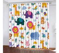 SK-YBB Zoo Rideau Occultant Isolant Thermique 140x160cm Cerf Enfant GarçOn Fille Rideau Chambre Adulte eux Chambre d'enfant Pack de 2 PièCes