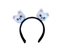 Sk-zoo Bandeau décoratif en peluche « Stay » - 15 x 15 cm - Motif loup stray-kids Chan Han Quokka Bbokari (Jiniret, taille unique)
