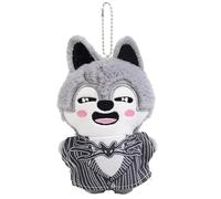 Sk-zoo Porte-clés en peluche « ATE Tour » avec chiffon amovible « Stay » 12 cm Stray-kids Loup Chan Jiniret Bbokari Pendentif, Wolf Chan, 12 cm