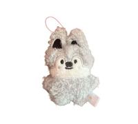 Sk-zoo Porte-clés en peluche « Stay » 5 cm avec pendentif loup Chan Jiniret Bbokari, Wolf Chan, 5 cm