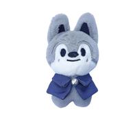 Sk-zoo Porte-clés en peluche « Stay » avec cape « école magique » de 10 cm avec pendentif loup Chan Jiniret Bbokari, Wolf Chan, 10 cm